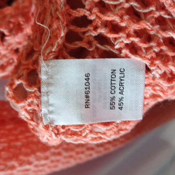 🔹️Vanity Medium orange mesh cross back sweater - Picture 5 of 6
